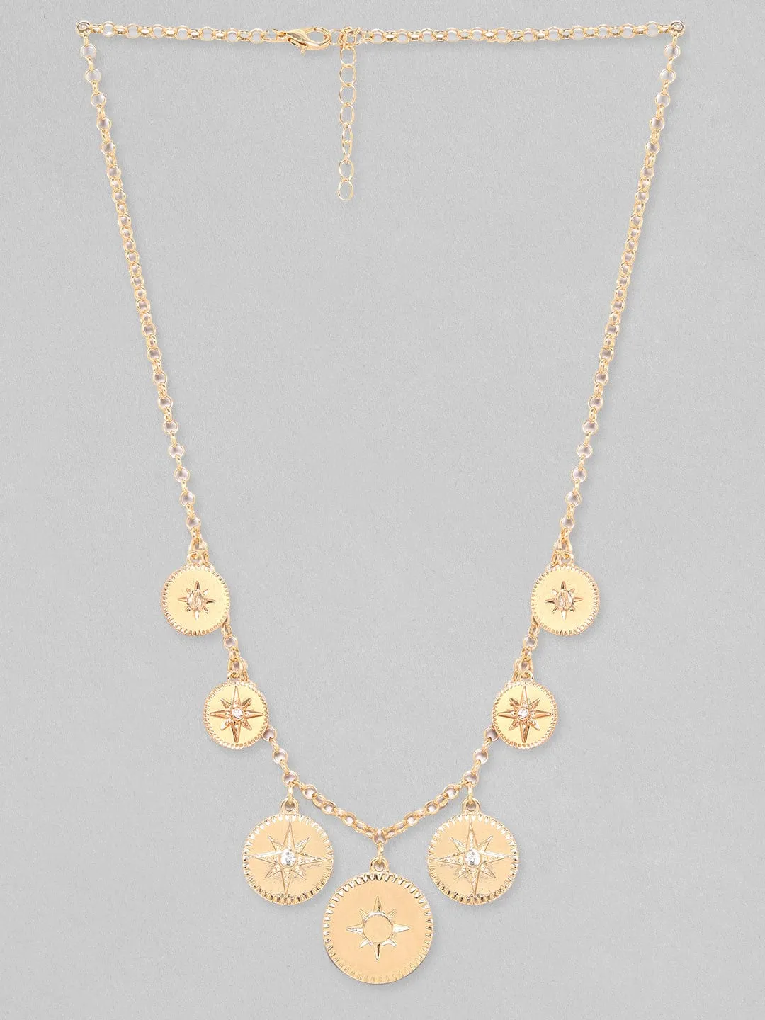 Rubans Voguish 18K Gold Plated Star Shaped Necklace