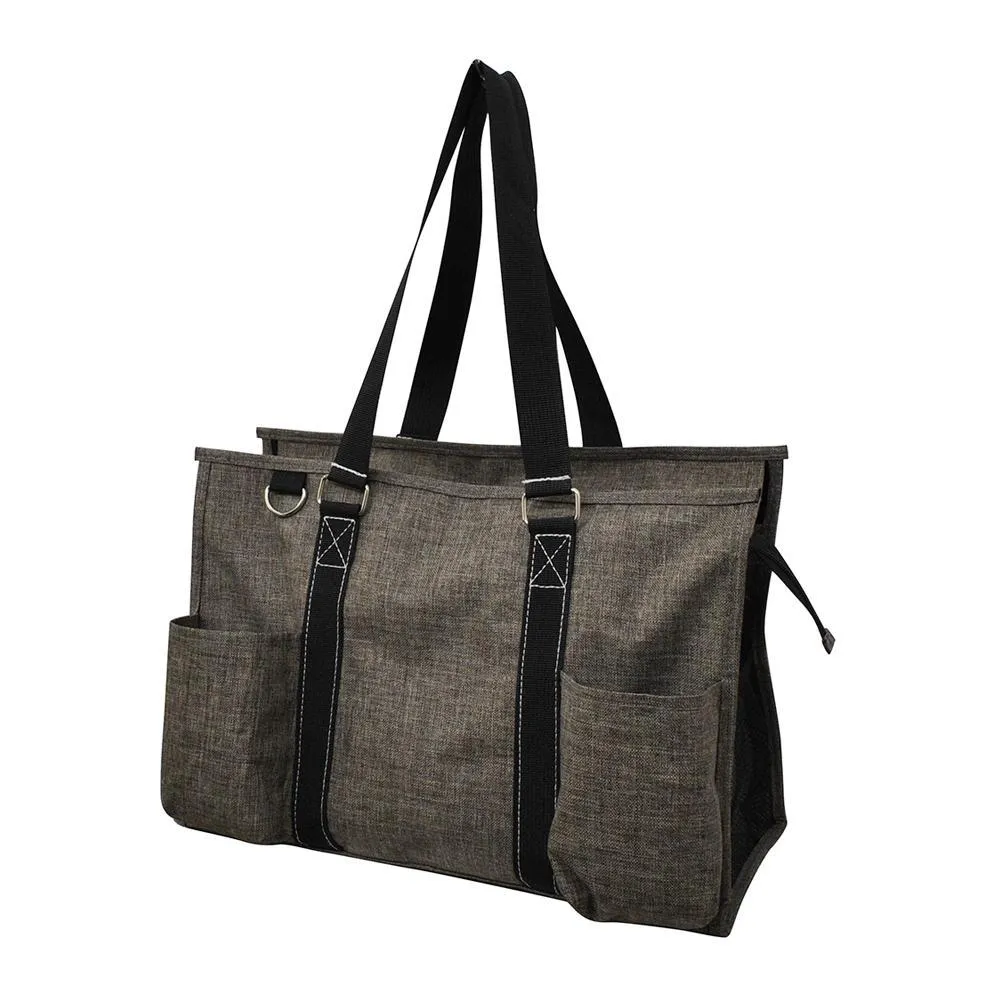 SALE! Crosshatch Khaki NGIL Zippered Caddy Organizer Tote Bag