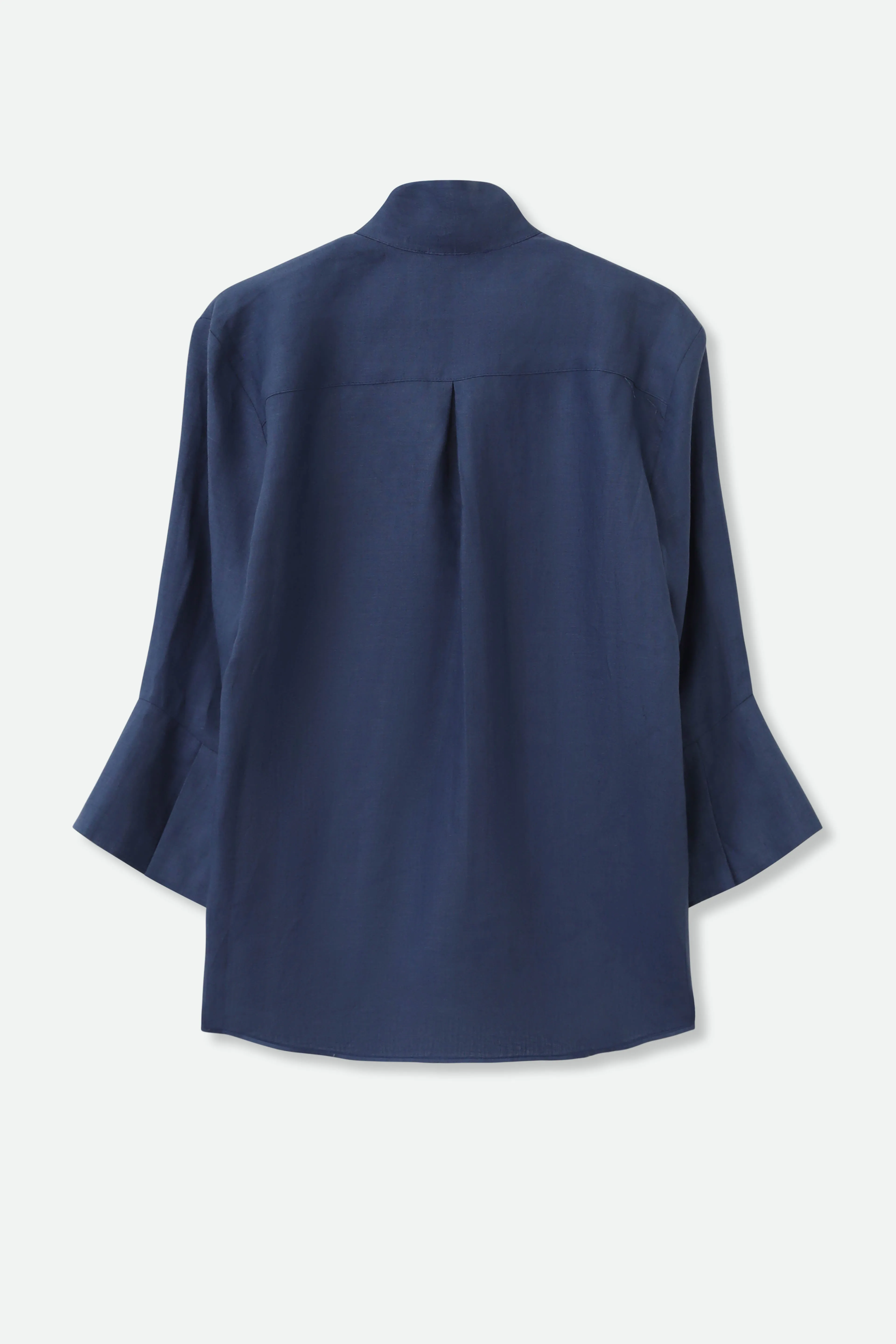 SANDRINE WIDE-CUFF SHIRT IN ITALIAN LINEN