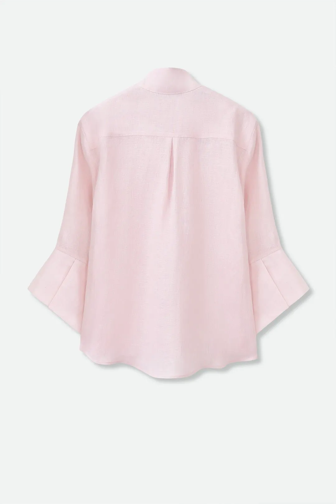 SANDRINE WIDE-CUFF SHIRT IN ITALIAN LINEN