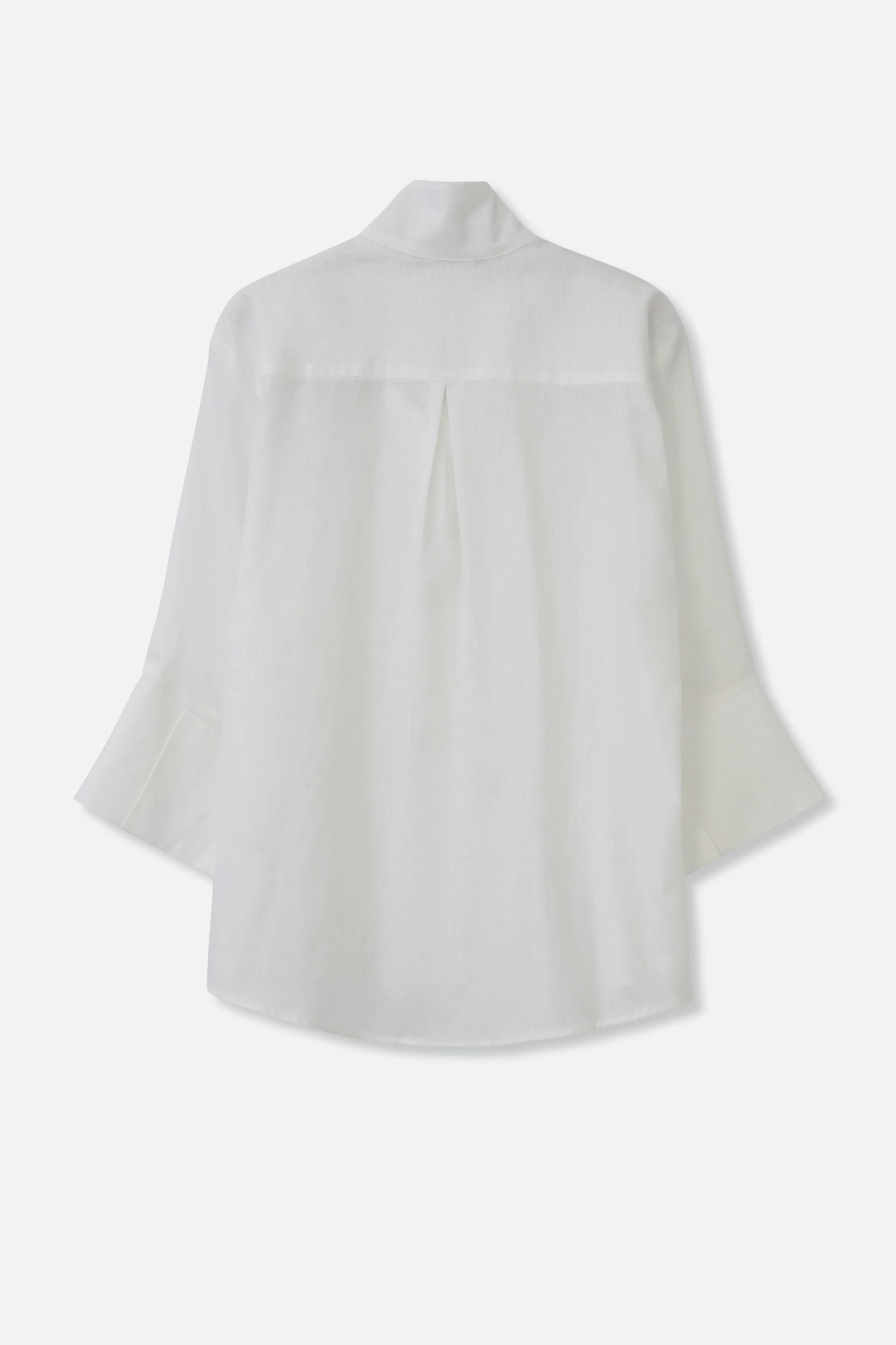 SANDRINE WIDE-CUFF SHIRT IN ITALIAN LINEN