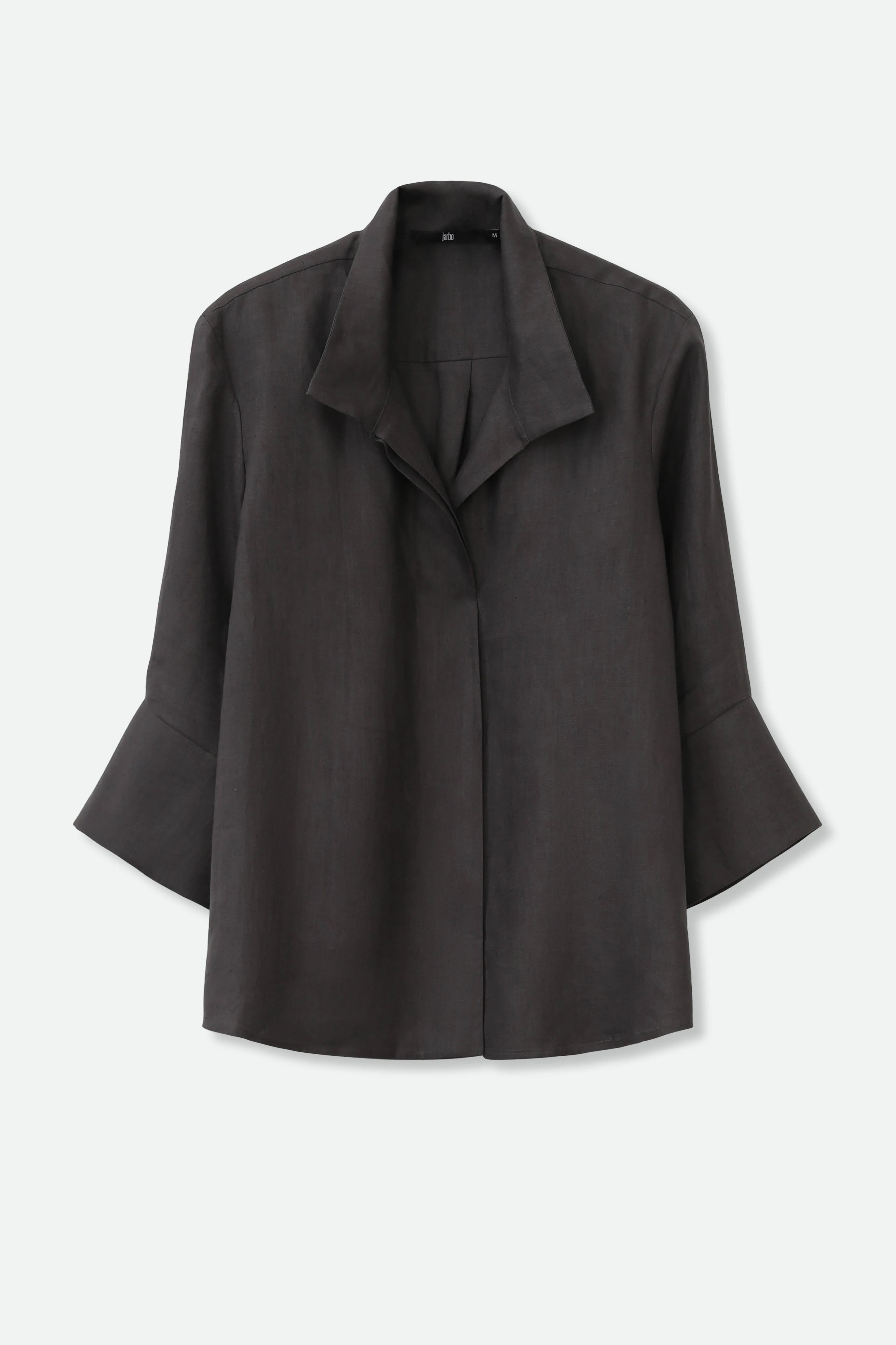 SANDRINE WIDE-CUFF SHIRT IN ITALIAN LINEN