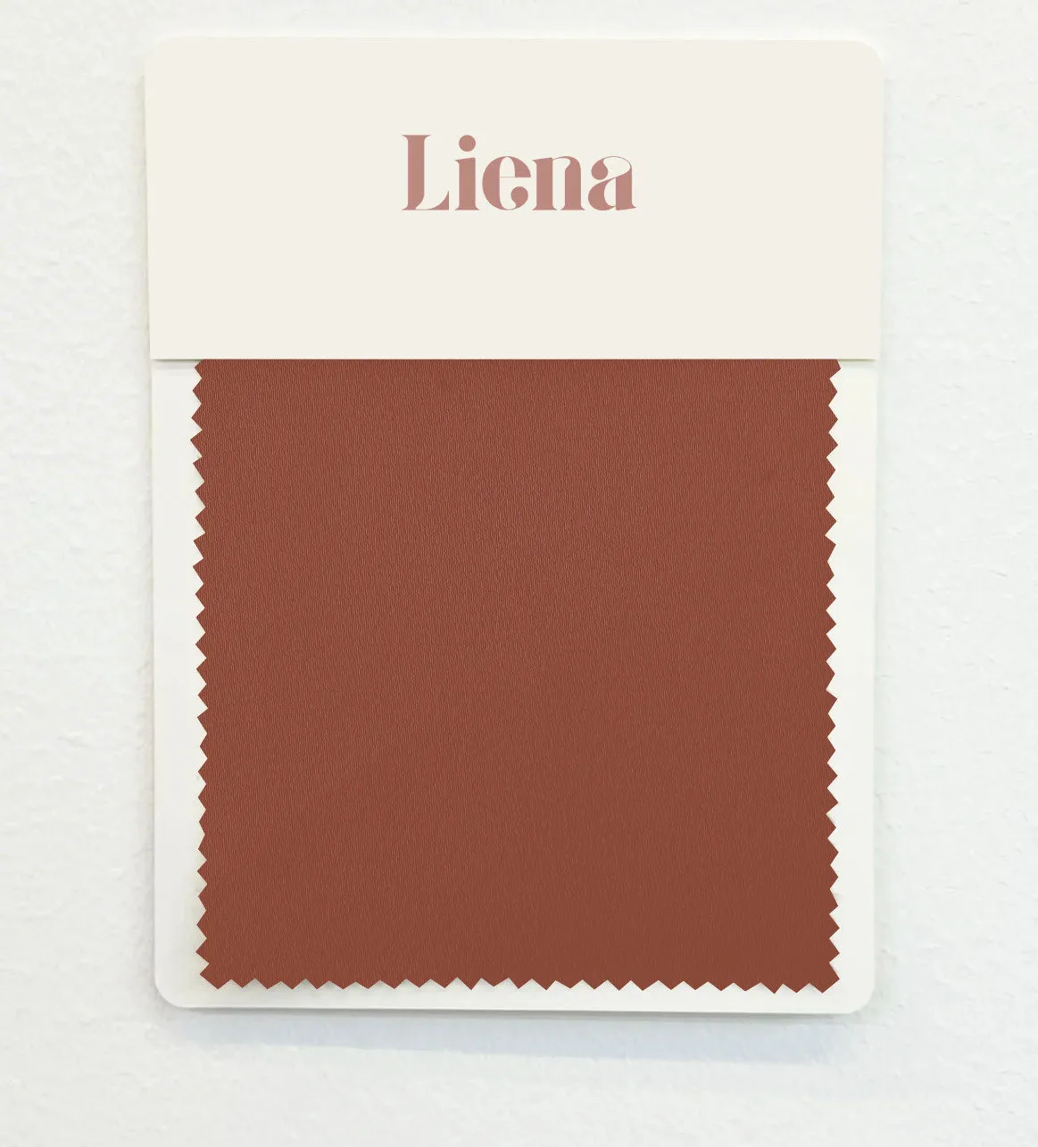 Satin Fabric Swatch Card - Rust