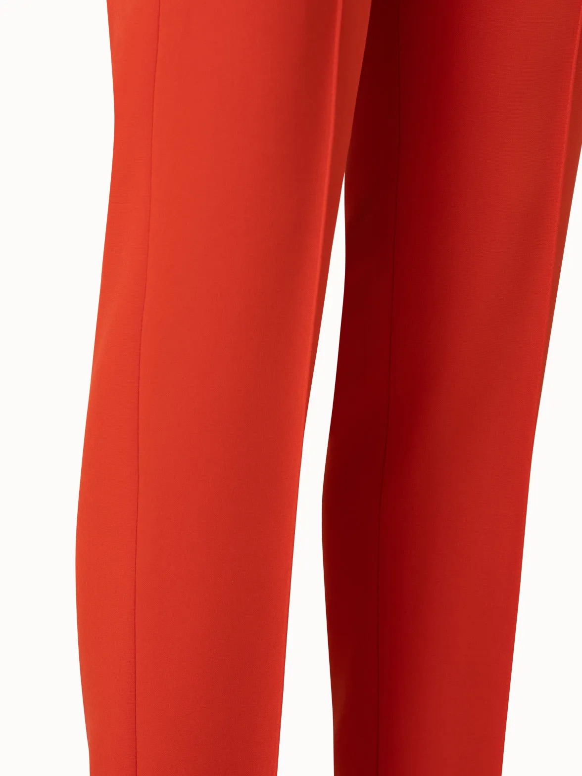 Seiden Stretch Crêpe Slim Leg Hose