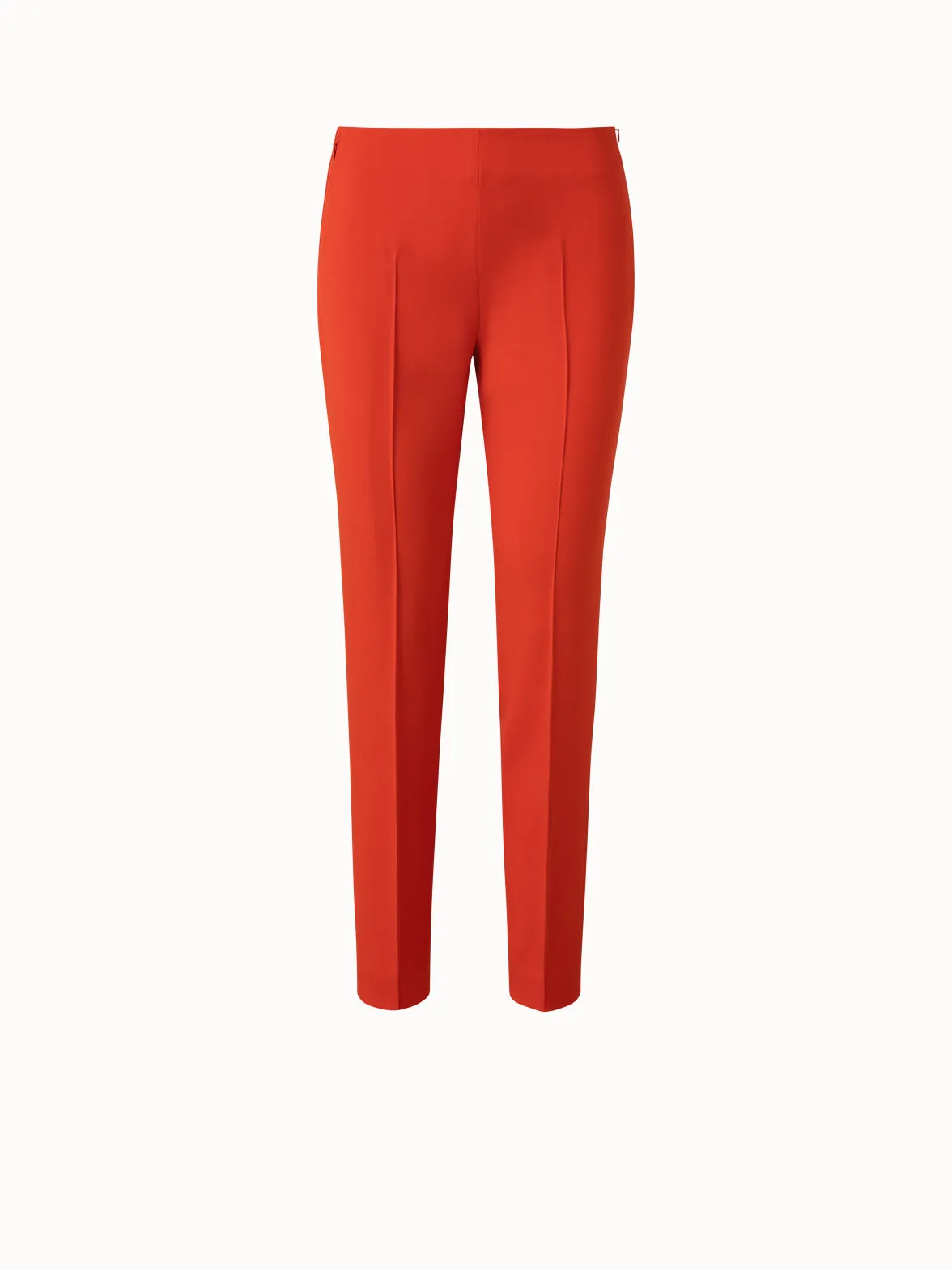 Seiden Stretch Crêpe Slim Leg Hose