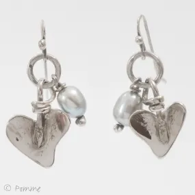 Silver princess earrings