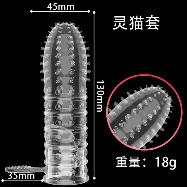 Sleeve - Male Enlargement Penis Extender - Reusable Condom Enhancer Erection Penis