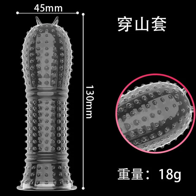 Sleeve - Male Enlargement Penis Extender - Reusable Condom Enhancer Erection Penis