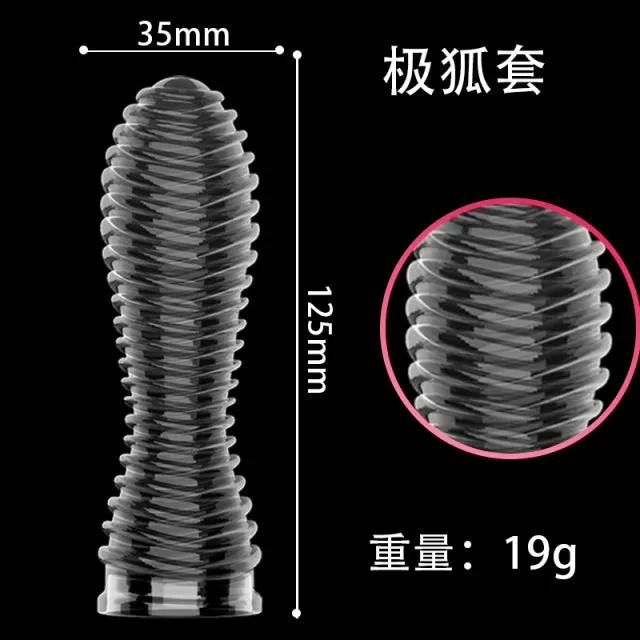 Sleeve - Male Enlargement Penis Extender - Reusable Condom Enhancer Erection Penis