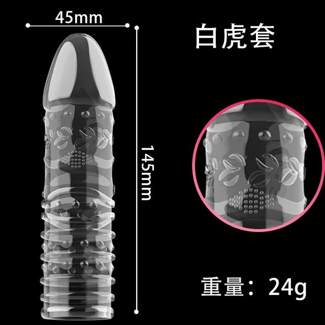 Sleeve - Male Enlargement Penis Extender - Reusable Condom Enhancer Erection Penis