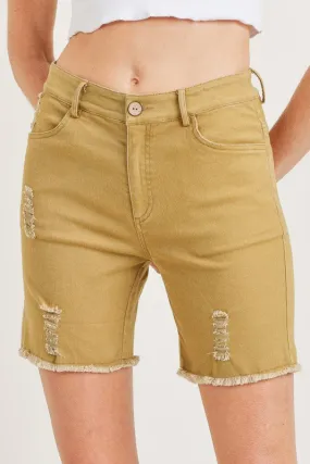 SOLID MID LENGTH SHORTS