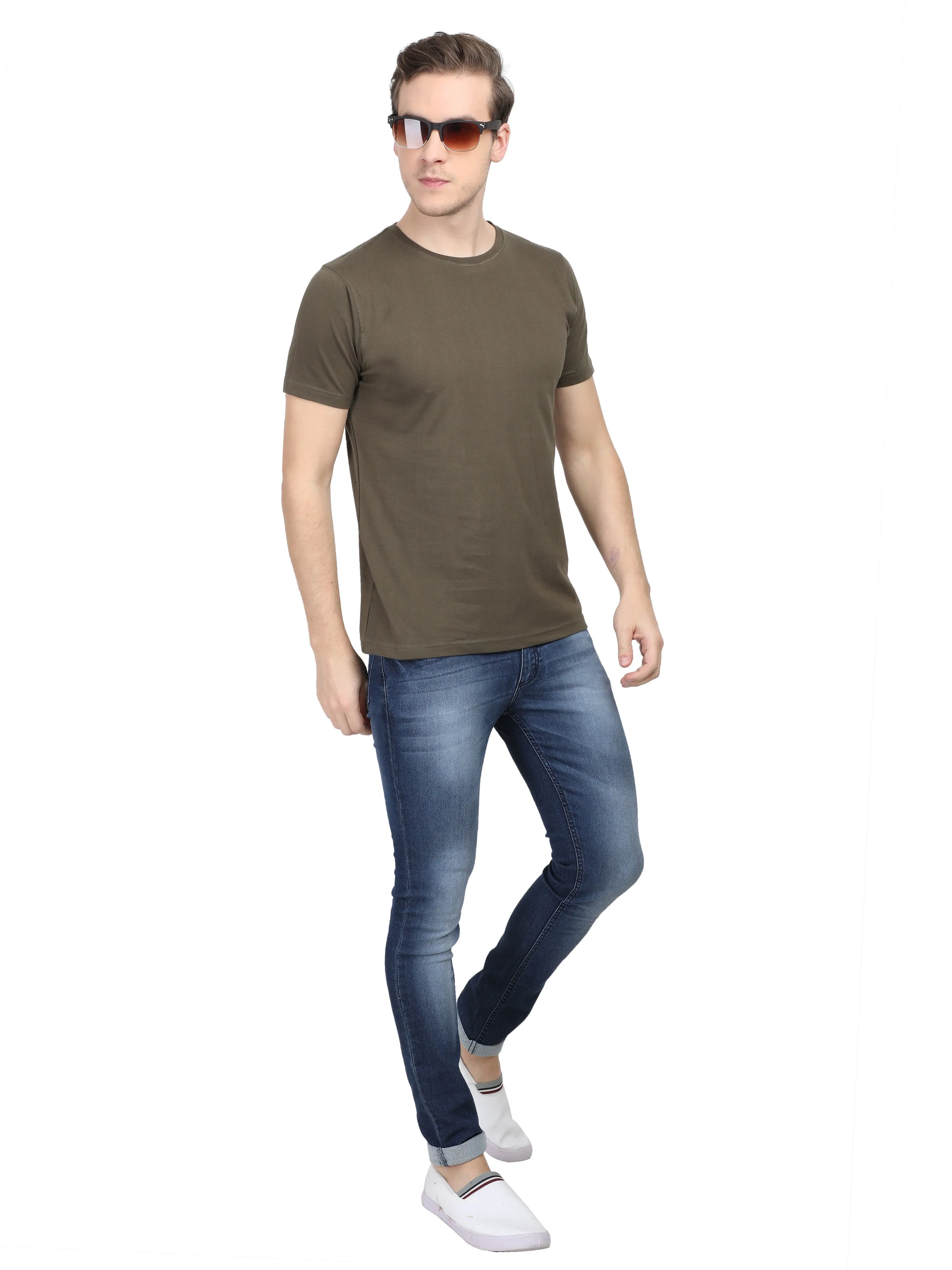 Solids: Olive Green Premium T-shirt