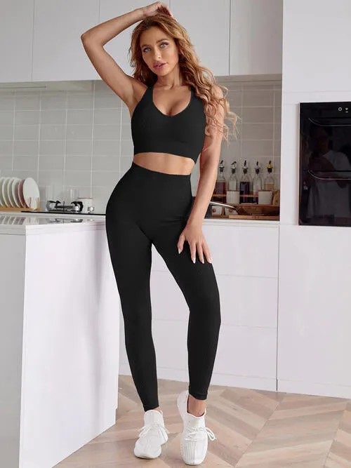 Sport-Tanktop und Leggings-Set