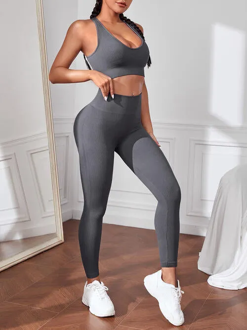 Sport-Tanktop und Leggings-Set