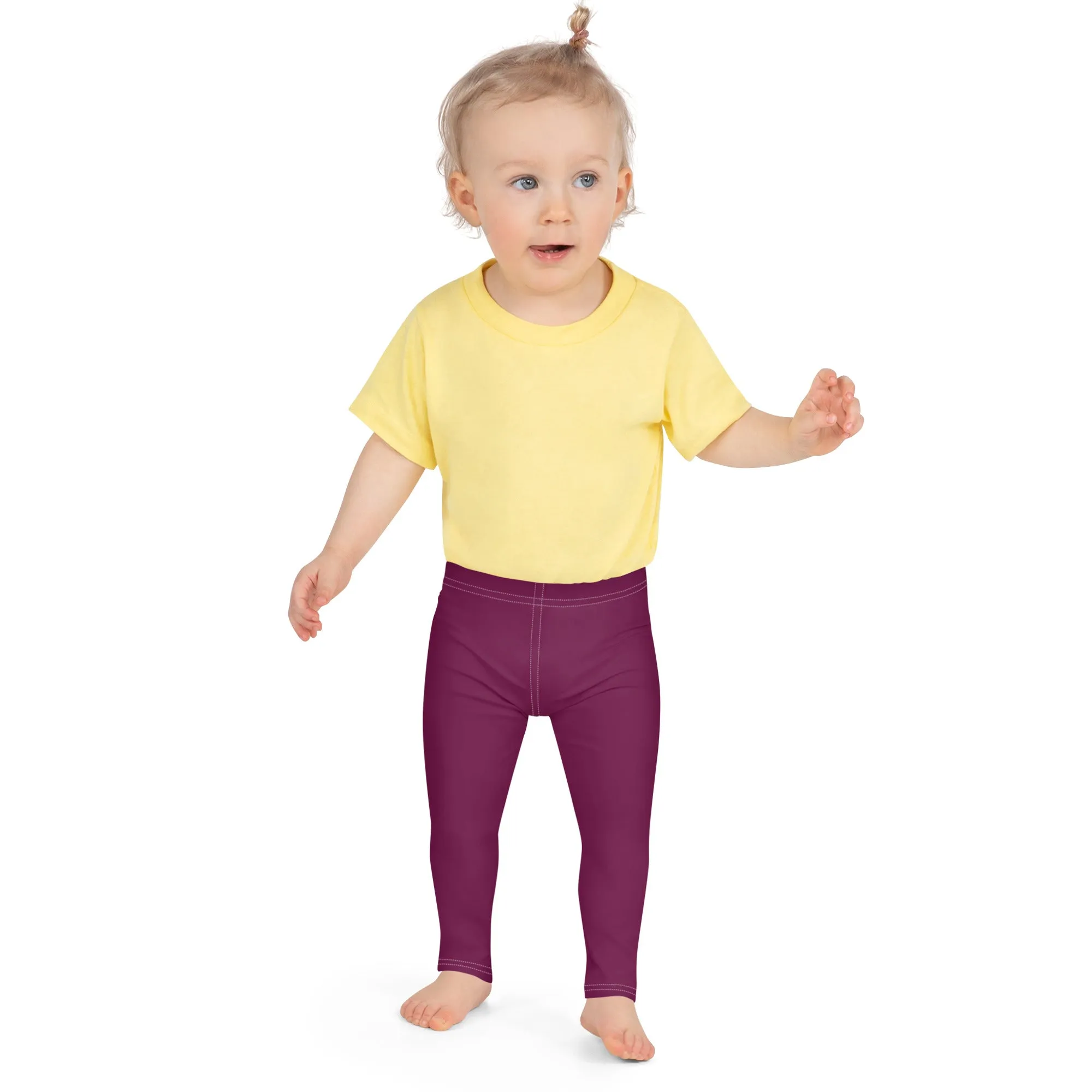 Stay Playful: Solid Color Leggings for Active Girls - Tyrian Purple