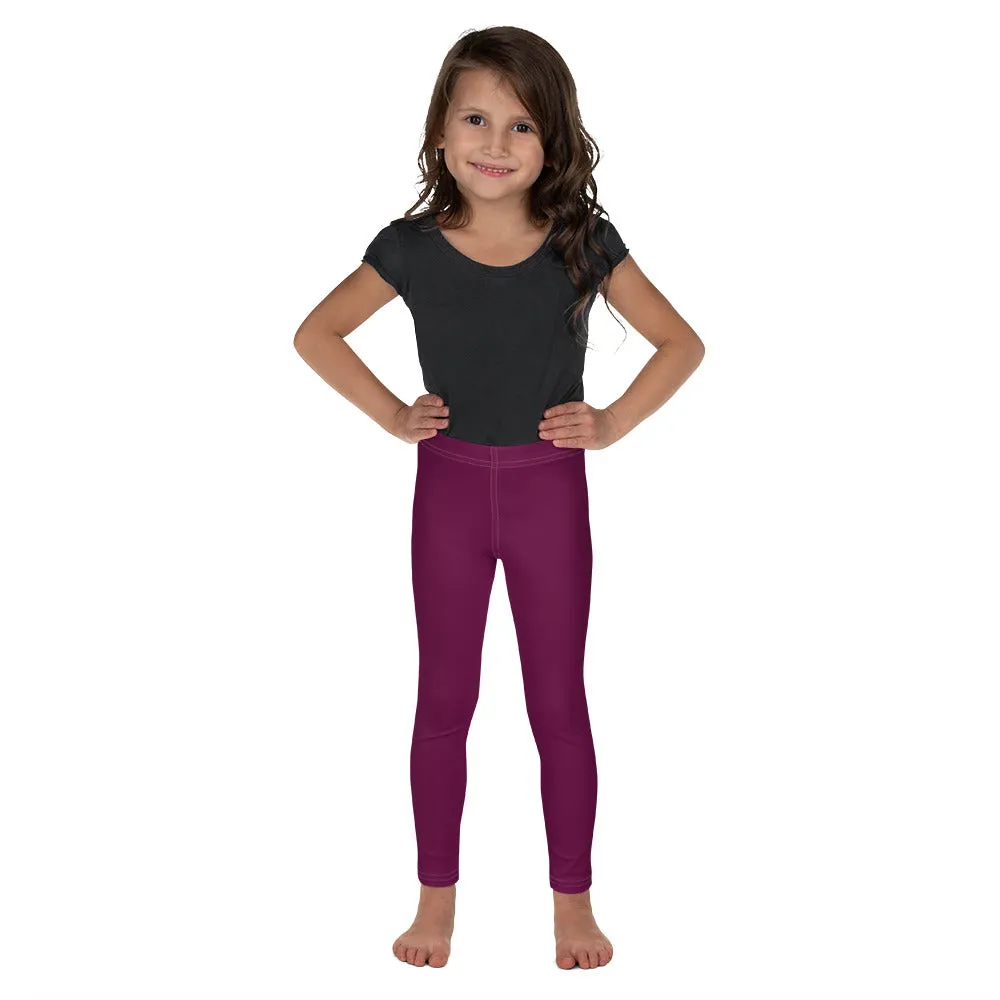 Stay Playful: Solid Color Leggings for Active Girls - Tyrian Purple