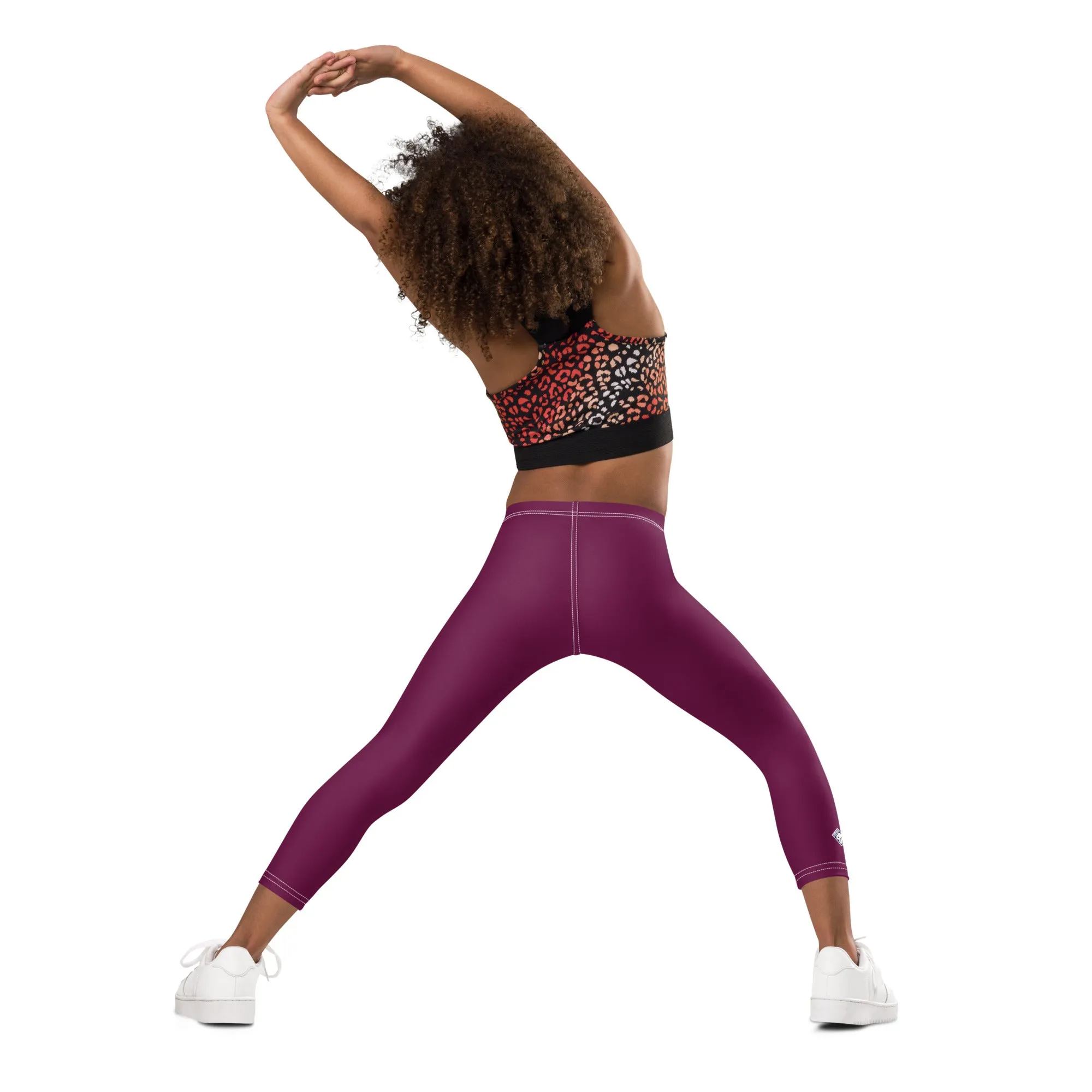 Stay Playful: Solid Color Leggings for Active Girls - Tyrian Purple