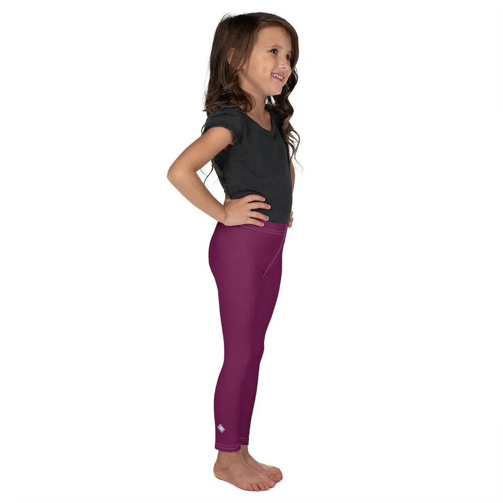 Stay Playful: Solid Color Leggings for Active Girls - Tyrian Purple