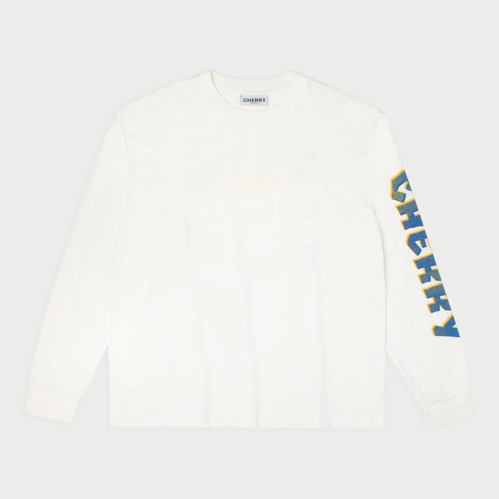 Sunset  Pocket Tee L/S (White)