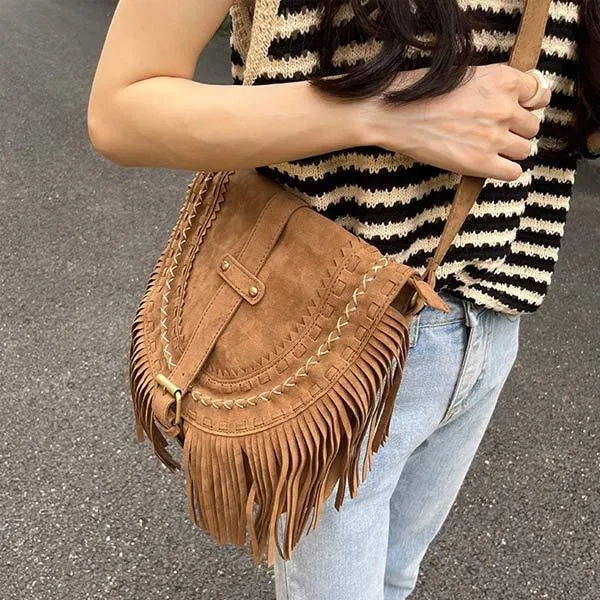 Tassel Vintage Saddle Bag 66131662C