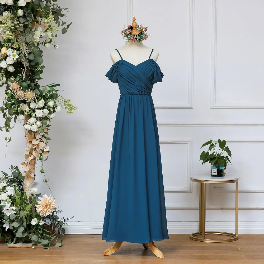 The Celeste Chiffon Bridesmaid Off Shoulder Collection (Customisable)