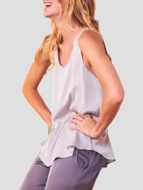 Tivoli Silk-Satin Tank Top