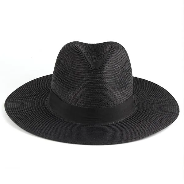 Trendy Sunscreen Straw Panama Hat 70037242C