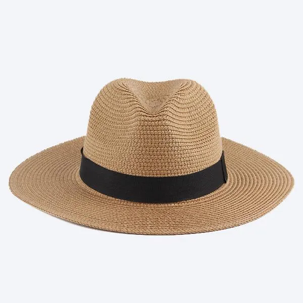 Trendy Sunscreen Straw Panama Hat 70037242C