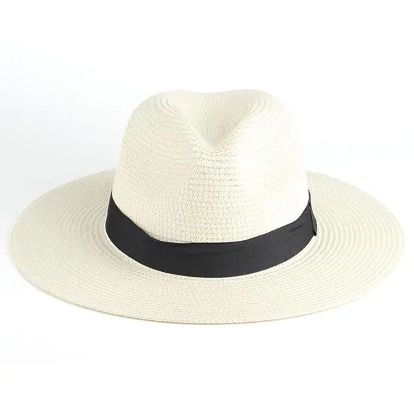 Trendy Sunscreen Straw Panama Hat 70037242C