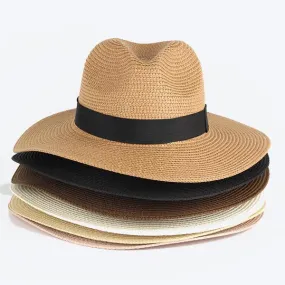 Trendy Sunscreen Straw Panama Hat 70037242C