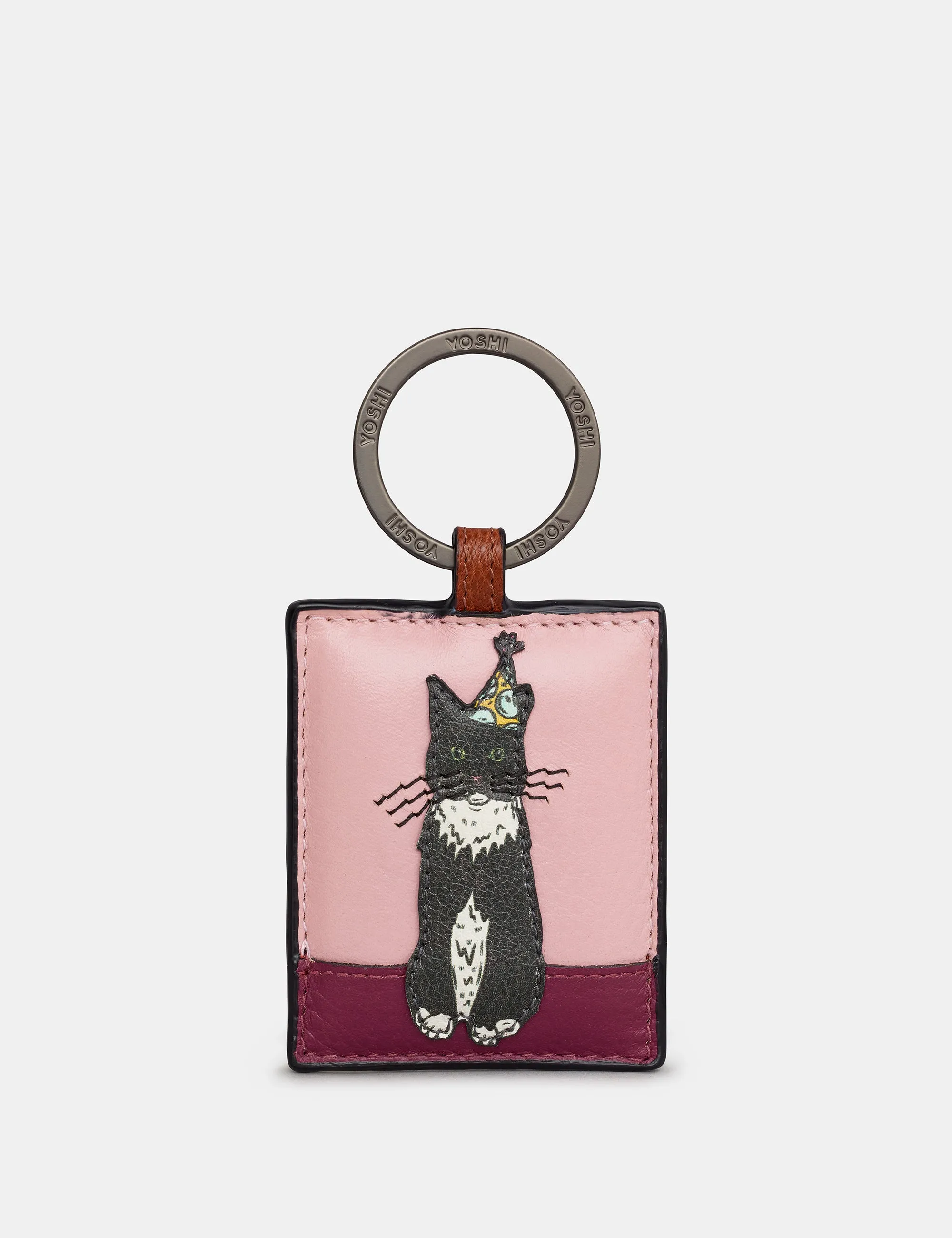 Tuxedo Party Cats Leather Keyring