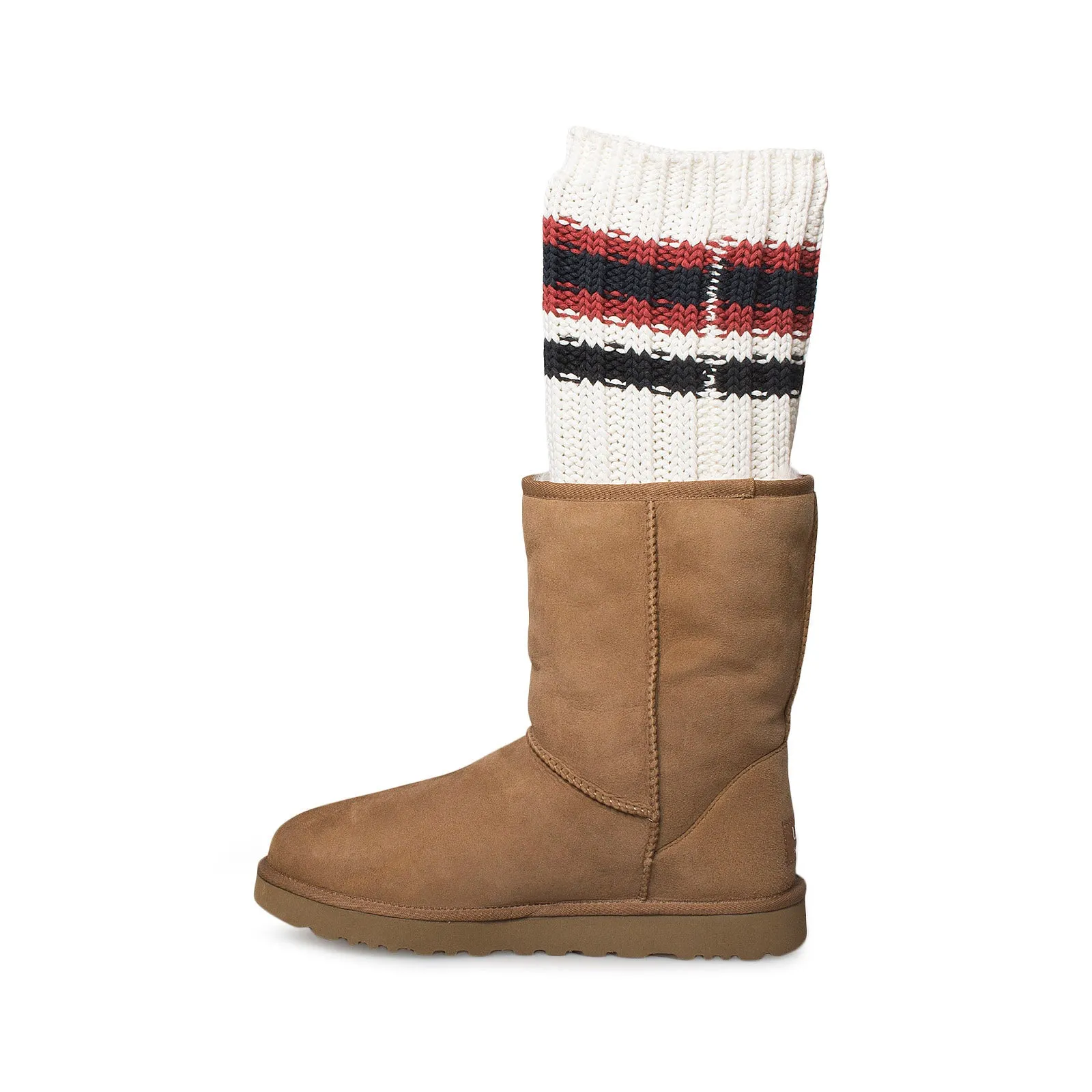 UGG Sacai Knit Classic Short II Chestnut Boots - Women's