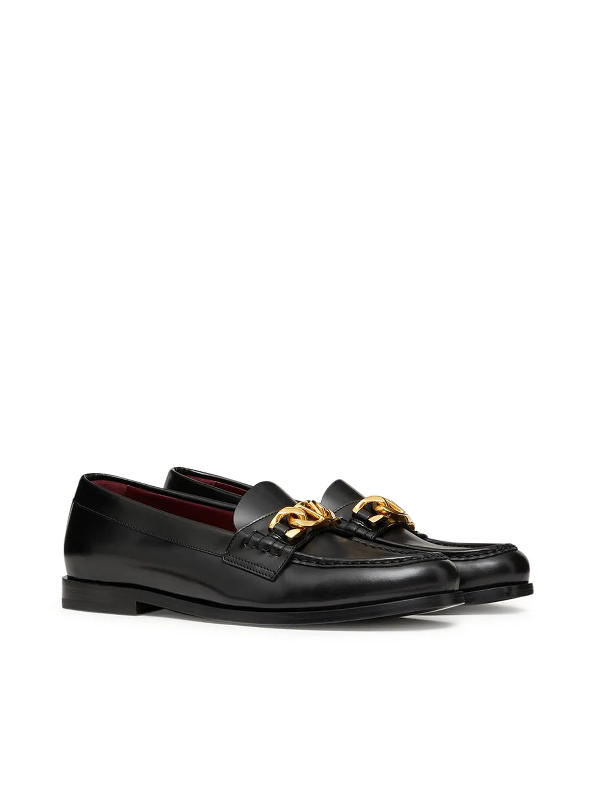 VLOGO CHAIN MOCCASIN IN CALFSKIN