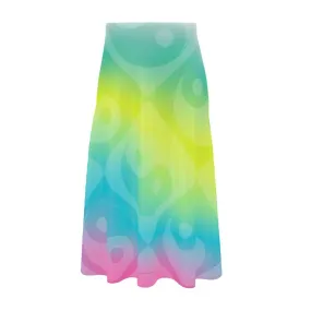 Yin & Yang Ombre Midi Skirt