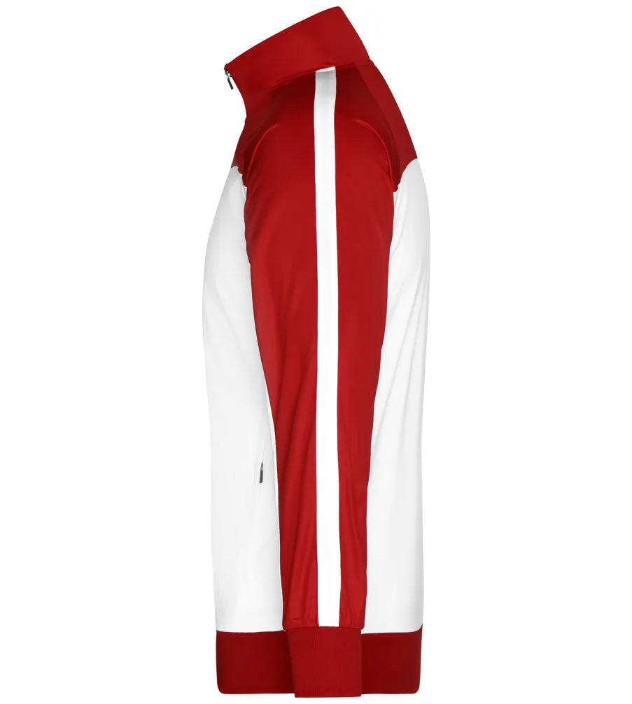 ― % ― JAN 0486/170 ― Bi-color Sportjacke - Weiß / Rot [2XL]