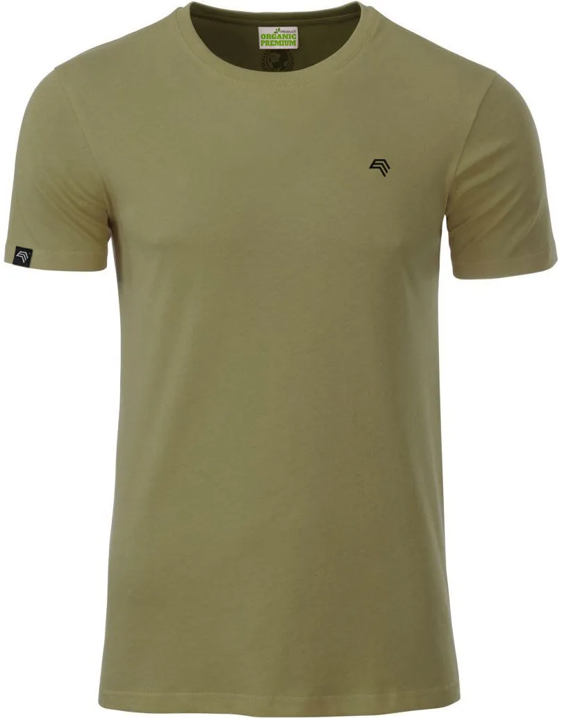 ― % ― JAN 8008 ― Herren Bio-Baumwolle T-Shirt - Khaki Grün [S]